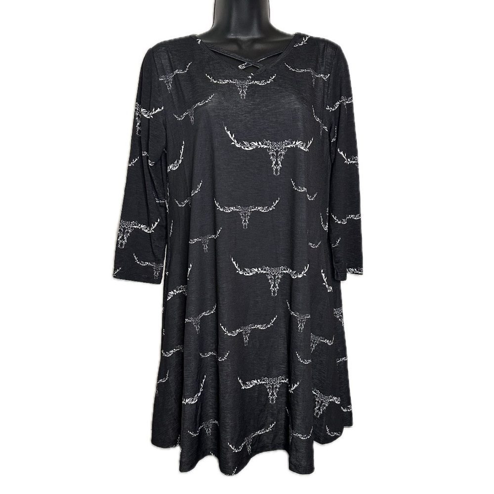 EUC Cowgirl Hardware Western Steer‎ Pattern Dress S Cowgirl, festival, concerts